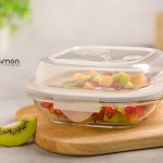ظرف شیشه ای سروونگهداری  دربدار 520