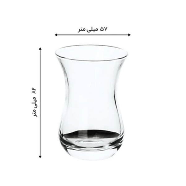 استکان کاهی طرح دار 12 پاشاباغچه 42021 دست