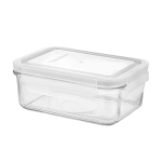 ظرف شیشه ای مستطیل دربدار 580 میلی