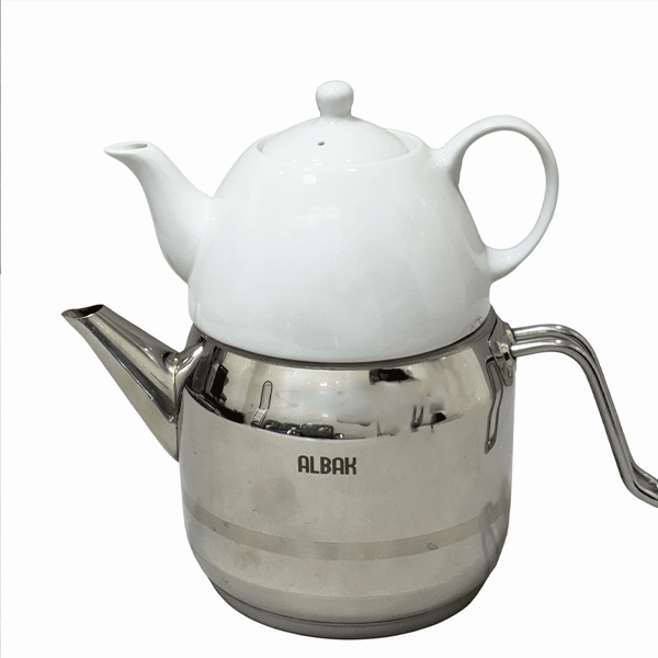 کتری لوله ای دسته استیل albak