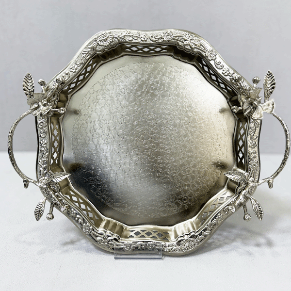 np6025 سینی گرد گلدار بزرگ