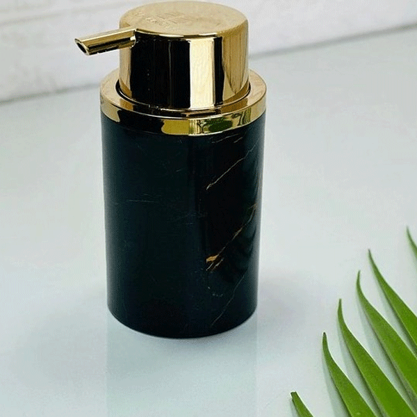 جا مایع تک رومیزی روشا طرح سنگ مشکی طلایی