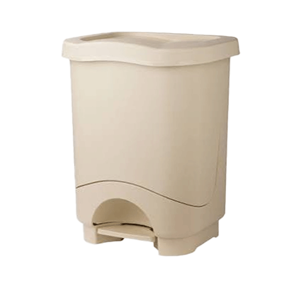 35 Liter Square Pedal Vanilla سطل پدالی 35 لیتری 4 گوش وانیلی