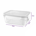 ظرف شیشه ای مستطیل 1.7 لیتر لیمون